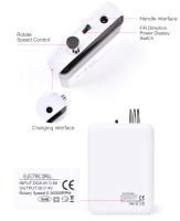 KADS-lima de uñas eléctrica portátil, taladro profesional recargable con 6 brocas de piezas y bandas de lijado - details 3