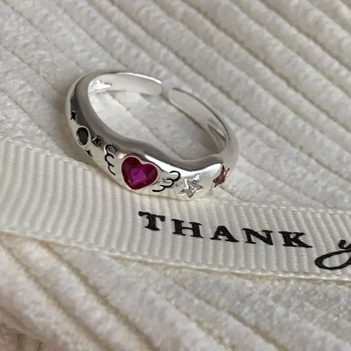 ZhongT-Anillo de Plata de Ley 925 con borla de Luna para mujer, sortija de moda, venta al por mayor - 1