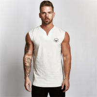 Summer New Men Slim Fit Cotton Tank Tops Breathable Sleeveless Fashion V-neck Vest Gym Casual Bodybuilding Fitness Singlets - details 11