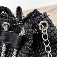 Bolsos cruzados con forma de cubo de diamantes de imitación para mujer, bolsos de hombro brillantes, bolsos de cadena, bolsos de almacenamiento de fiesta de noche - details 21