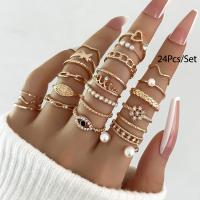 Juego de Anillos Geométricos Bohemios 30 Piezas de Oro y Plata para Uñas - details 26