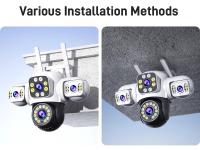 Cámara de Seguridad IP 6K12MP Zoom 4X Giratoria Tres Lentes Pantalla de Aplicación Inalámbrica - details 3