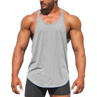 Men Gym Clothing Bodybuilding Suspenders Tank Top Casual Sport Sleeveless Shirt Fitness Muscle Sportswear Cotton Breathable Vest - details 5