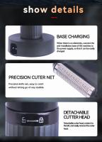 Kemei-Afeitadora eléctrica profesional para espalda, mango largo extremo, afeitadora de pelo, cortadora de pelo de nariz, cuidado corporal - details 6