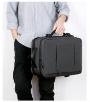 Mochila de viaje clásica para hombre, morral de negocios expandible con USB, bolsa de gran capacidad para ordenador portátil, impermeable, a la moda - details 31