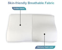 Almohada ortopédica de espuma viscoelástica de 60x35cm, almohadas suaves de rebote lento con memoria, forma de mariposa, relaja el Cervical para adultos - details 8