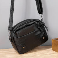 Bolso Vintage con correa de hombro para mujer, bandolera pequeña de cuero Pu, de viaje, con múltiples bolsillos - details 3