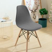 Funda de silla de concha impermeable de Jacquard, fundas de silla escandinavas de respaldo corto, fundas ajustables para asientos de comedor para Bar y fiesta - details 7