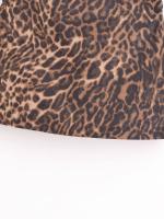 Cool Girl Y2K Leopard Print Velvet Mini Skirt For Women Vintage High Waist Side Zipper A-line Skirts faldas  mujer - details 2