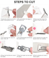 Tijeras de Uñas Ajustables de Acrílico KADS con Corte de Punta de Uña Artificial Cortador de Manicura de Acero Inoxidable Blanco - details 5