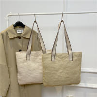 Bolso de mano tejido de paja para mujer, elegante, informal, con asa superior, Retro, a la moda - details 13