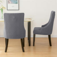 Funda elástica para silla de comedor, fundas para sillas de LICRA Jacquard, respaldo alto elástico, sillones inclinados, para cocina de Hotel, 1 ud. - details 55