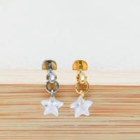 Pendientes de titanio G23 para cartílago, aretes con forma de estrella, corazón, CZ, 16G, circonita roscada interna, joyería para Piercing de Tragus de oreja, 1 unidad - details 6