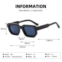 Gafas de sol para hombre Gafas de sol con montura rectangular Gafas de sol retro - details 0