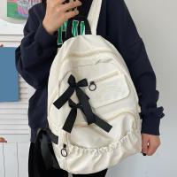 Mochila escolar con lazo para mujer y niña, morral bonito con personalidad, estilo universitario - details 13