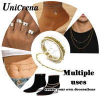 Cadena de Cuentas de Bola de Oro UniCrena KC Cadena Decorativa Hipoalergénica para Joyería Artesanal Cadena Larga de Cobre Electroplateado - details 2