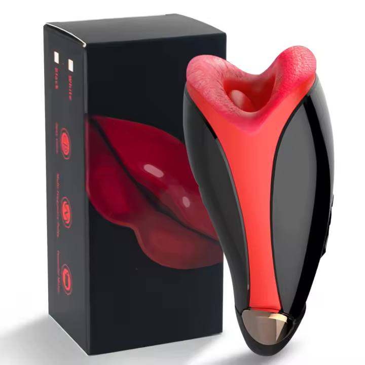 Entrenador de Placer Automático para Hombres Vibrador de Labios de Boca Realista - 1