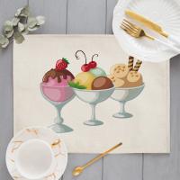 Mantel Individual para comida, Tapete de lino para mesa, vajilla para niños, mesa de comedor de dibujos animados, almohadillas de disco, posavasos, plato Napperon, Bar, Tapete de lugar, cocina - details 3