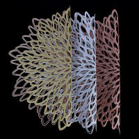 4 Uds. Mantel Individual de PVC bronceado con flor de hibisco, 38cm - details 10