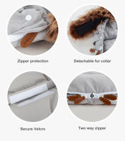 Bolsa para cochecito para clima frío, saco impermeable para cochecito de niño pequeño que se adapta a la mayoría de los cochecitos, gris, longitud 92 cm - details 4