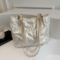 Bolsos de mano acolchados de gran capacidad para mujer, bolsos de hombro acolchados de algodón de plumón, bolsos de axilas de moda para niñas, bolsos hinchados de invierno - details 4