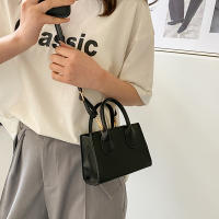 Mini bolso de mano de cuero PU para mujer, bandolera de hombro de Color sólido, bolso de compras con asa para teléfono, nueva moda - details 0