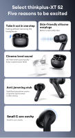 Nuevo Lenovo XT52 TWS Auriculares inalámbricos Bluetooth 5.4 Estéreo HIFI Auriculares para juegos con reducción de ruido Batería de larga duración Auriculares de modo dual Llamada HD Auriculares deportivos táctiles con micrófono Regalo de moda - details 1