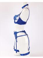 Ropa Interior Sexy Tornova Encaje Cruzado Bordado para Mujeres Leg Rings de Temptación Pasionosa Transparente Carga Gratis - details 10