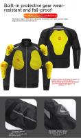 LYSCHY Chaqueta de motocicleta para las cuatro estaciones, forro interior extraíble, chaqueta de béisbol Vintage a prueba de viento para hombre, Tops informales para motocicleta - details 4