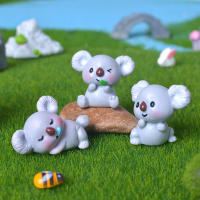 Modelo en miniatura Conjunto de 4 adornos de koala Figuras de bricolaje Juguetes Manualidades Modelo de resina de simulación Mini decoración de paisaje para regalos de decoración del hogar - details 4