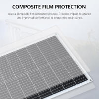 Panel Solar monocristalino de 100W y 12V, Flexible, ultraligero, ultradelgado, impermeable, cargador Solar - details 3