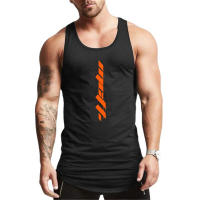 Camiseta Deportiva de Algodón sin Mangas para Hombres Cuello Redondo Estampado - details 2