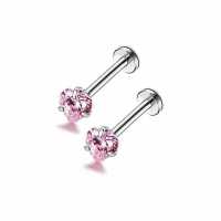 Piercing de titanio g23 para la oreja, pendientes clásicos de moda unisex, piercing para el cuerpo, labret, labio, circonita anodizada, piedras preciosas, 2 piezas - details 8