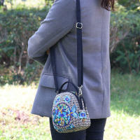 Mochila bordada con flores para mujer, bolsa de hombro de viaje, regalo Floral, Bohemia - details 0