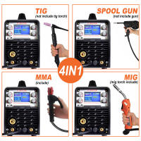 HZXVOGEN Máquina de Soldar Semi-automática de Aluminio 5 en 1 Inversor de 200A sin Gas para MIG ARC MMA TIG Mejoras del Hogar Herramientas - details 6