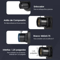 Telescopio Astronómico SVBONY MK105 Maksutov-Cassegrain OTA Reflectividad 99% Revestimientos Dielectricos Para Buena Visión y Aplicaciones Speciales - details 9