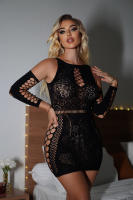 Lencería erótica Mujer Sexy Lure Ropa porno para mujer Vestido negro Traje de estrella porno 丨 sexo Ropa de noche para adultos Mujer joven 18 - details 4