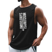 Gym Absorb Sweat Singlet Summer Breathable Sleeveless Quick Dry Vest Casual Fashion Print Shirt Men Workout Muscle Mesh Tank Top - details 2