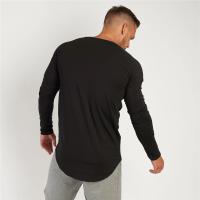 Gym T-Shirt Men Spring Cotton T-Shirt Fitness Men Solid Sports Tshirt O-neck Long Sleeve Tops Men Slim Fit Tee Shirts - details 4