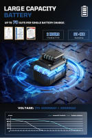 SWANSOFT CS-10 Motosierra eléctrica sin escobillas de 600W, sierra para ramas altas, herramienta de poda de árboles de jardín para batería de 21V - details 5