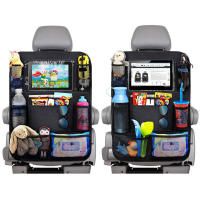 Organizador de Asiento Trasero de Coche con Pantalla Táctil Soporte para Tableta + 9 Bolsillos Protectores de Asiento para Niños y Niñas - details 4