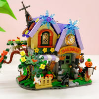 LOZ Halloween Building Block MOC Hut House Pumpkin uCarriage Happy Halloween Decoration Bricks for Boys Kids Toys Halloween Gift - details 6