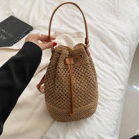 Bolso de Verano para Mujeres Bolso de Hombro de Paja Bolsa Top Mate de Ratán Bolso de Mano Casual de Raffia Crochet Bolso de Playa - details 13