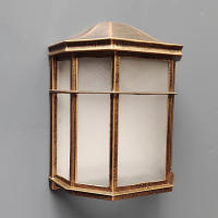 Candelabro de pared Exterior Vintage rústico E27, luz de linterna de pared Exterior con sombra acrílica helada para Patio, puerta de entrada de porche - details 3