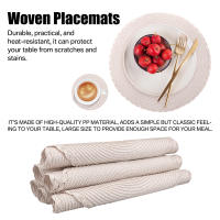 Juego de Placemats Redondos Resistentes al Calor Set de 6 para Mesa de Comedor - details 2