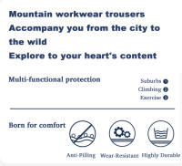 LNGXO Pantalones de Montañismo Impermeables Secado Rápido Elástico Para Senderismo de Verano - details 2