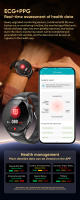 VALDUS 2025 Nuevo VE57 Pro Smartwatch Hombres Mujer Bluetooth Llamada ECG Temperatura Glucosa en sangre Frecuencia cardíaca Detección de salud AMOLED Compatible Android IOS Smartwatch - details 3