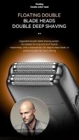 Kemei 2299 afeitadora de peluquero, maquinilla de afeitar eléctrica para hombres, máquina de afeitar suave inalámbrica para cabeza calva, afeitadora de barba, regalos - details 2