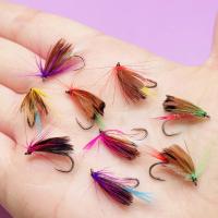 Señuelo de pesca con moscas húmedas, mariposas, insectos, polilla biónica, salmón, trucha, cebo de pesca con mosca, aparejos de pesca de agua dulce y salada, 5/10 Uds. - details 1