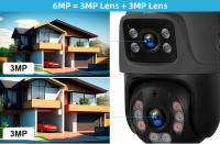 Cámara de Seguridad IP KERUI 6MP HD PTZ Visión Nocturna Infrarroja Control de Aplicación - details 1